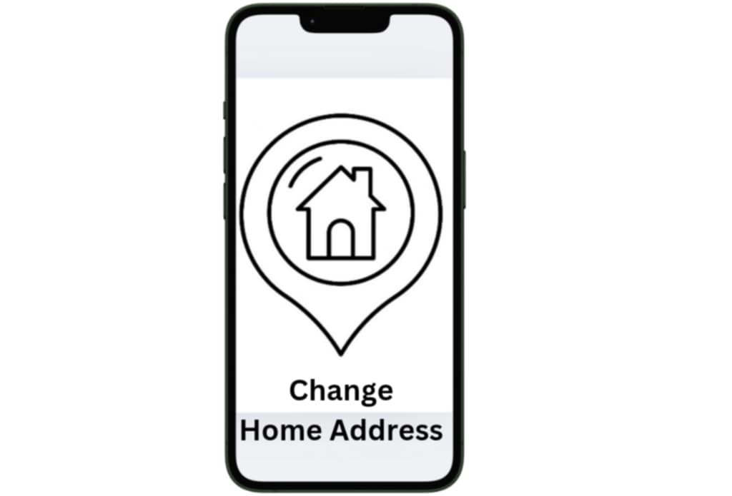 how to change home address on iPhone